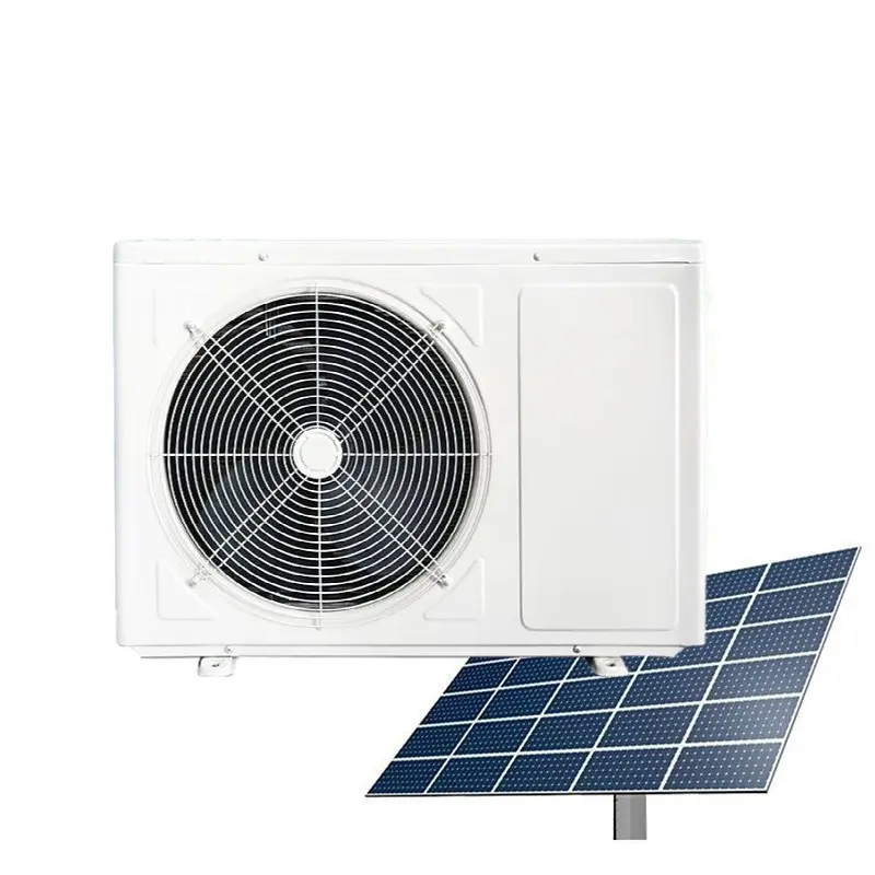 Aire acondicionado solar de doble uso para el hogar, aire acondicionado híbrido 9000btu/1200btu, DC-AC