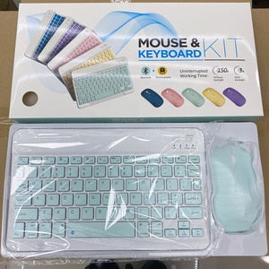 Tablet PC Blue-Tooth Keyboard Mini teclado inalámbrico Mouse Keycaps recargable para iPad Phone Laptop Keyboard - Product Image 6