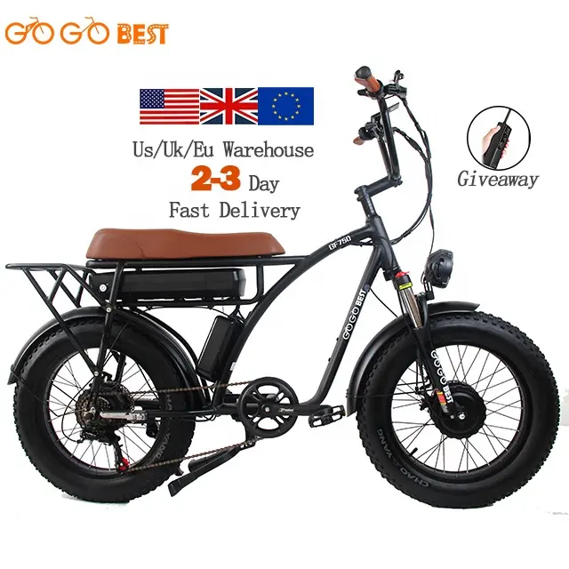 GOGOBEST GF750 T çift iki kişilik elektrikli bisiklet 1500 Watt Motor 20 inç LCD ekran 48V alüminyum alaşım merkezi Motor 21 hız/