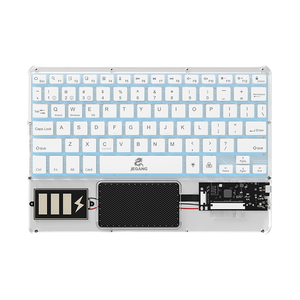 Jeqang Teclado Inalámbrico BT Transparente con Retroiluminación RGB, Pantalla Táctil, Compatible con Tabletas y Portátiles, 1 Unidad, 1 Unidad, 2 Unidades, 1 Unidad - Product Image 1