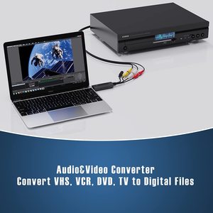 Преобразователь Аудио/видео USB 2,0, преобразователь VHS в цифровой, Карта видеозахвата, преобразователь ТВ в DVD для Mac, ПК - Product Image 3
