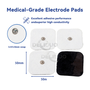 Tùy Chỉnh Electrodosd <span class=keywords><strong>Pad</strong></span> Massage Tự Dính Hàng chục <span class=keywords><strong>Pad</strong></span> Nút Hàng chục 5x5 Cm Điện Cực Miếng Đệm Thay Thế Electrotherapy Dính Vá - Product Image 2