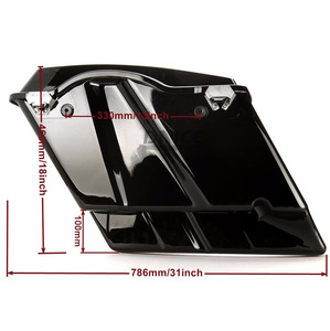 5 "ขยาย saddlebags ยืดกับกุญแจสำหรับ Harley Road Glide flhtcu ขยาย saddlebags ถนนราชา1993-2013สีดำสดใส - Product Image 6