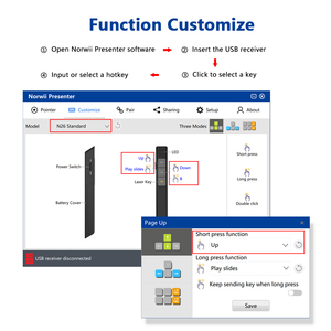 Benutzer definiertes Logo Power Point Presenter Laserpointer Projektor Pen Wireless Presenter mit USB-Empfänger - Product Image 4