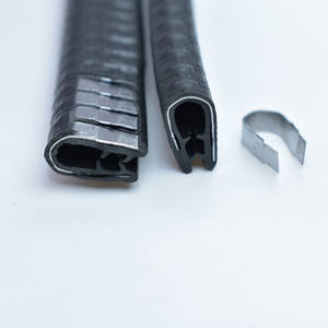Porta do carro Junta De Vedação De Borracha De Silicone Preto Borda Da Porta Do Carro Guarnição Tira De Vedação Decorativa Em Forma De U-Tira De Vedação Anti-Scratch - Product Image 2