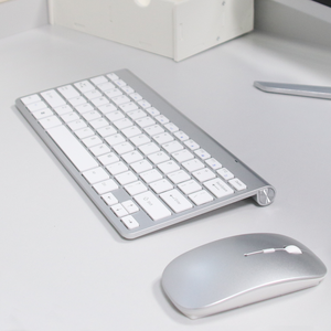 Ergonómico compacto 2,4G USB Mini teclado inalámbrico y ratón Combos conjunto