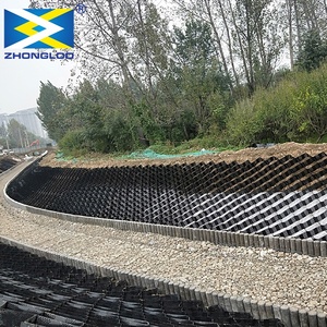 Linh Hoạt Nhựa HDPE Đen Driveway Lưới Gravel Geocell Đối Với Slop Bảo Vệ - Product Image 2