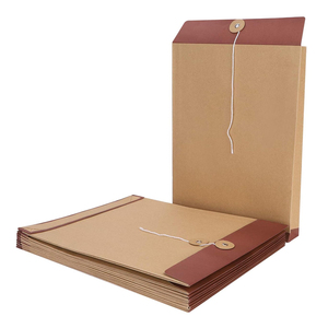 织物样品包装定制设计回收牛皮纸扣板信封带线 - Product Image 4