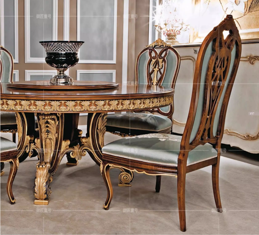 เก้าอี้ทานอาหารมีที่พักแขนหุ้มผ้า