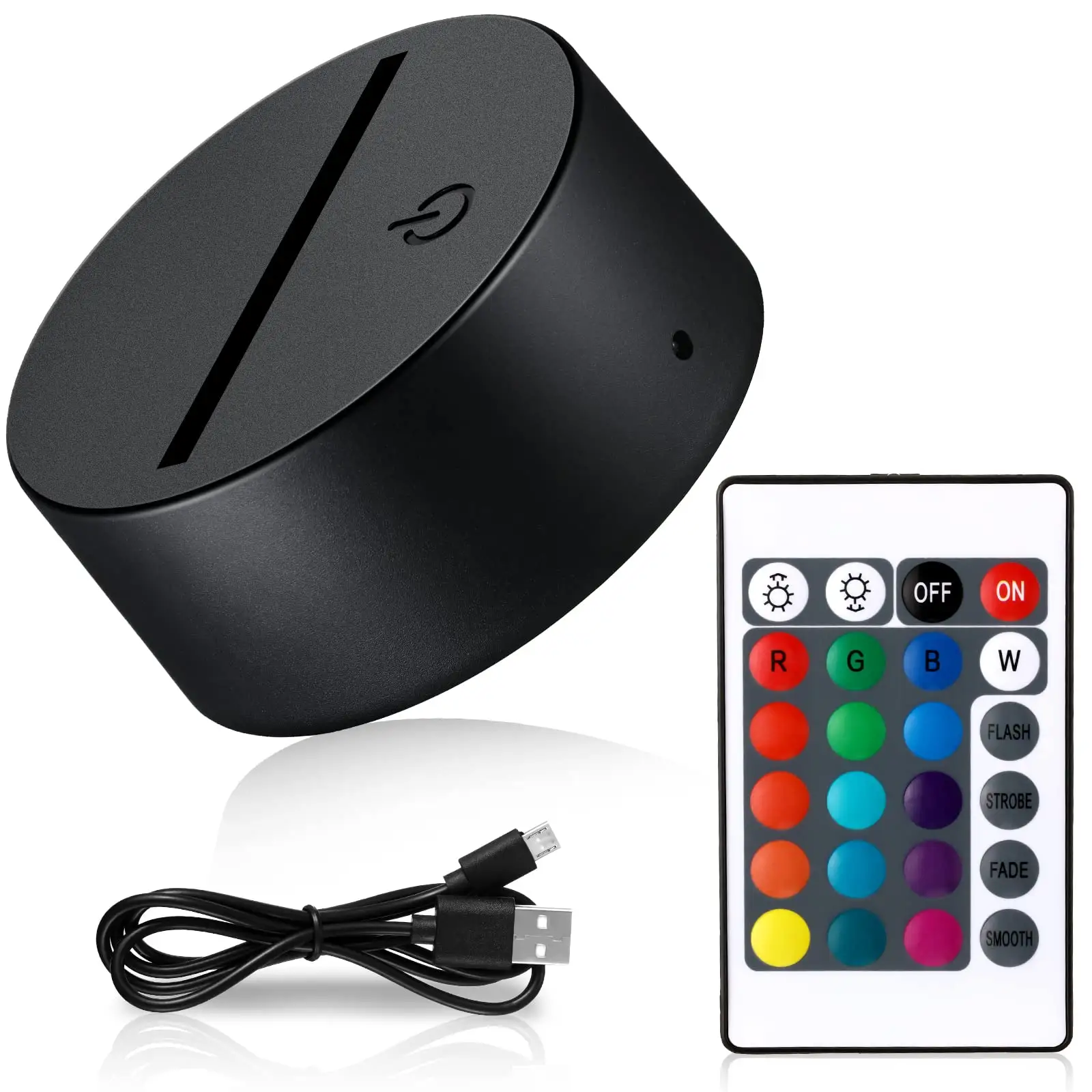 Personalizzazione interfaccia Usb Touch Remote Control 3d Night Lamp Table Decor Holder Base luminosa a Led per acrilico