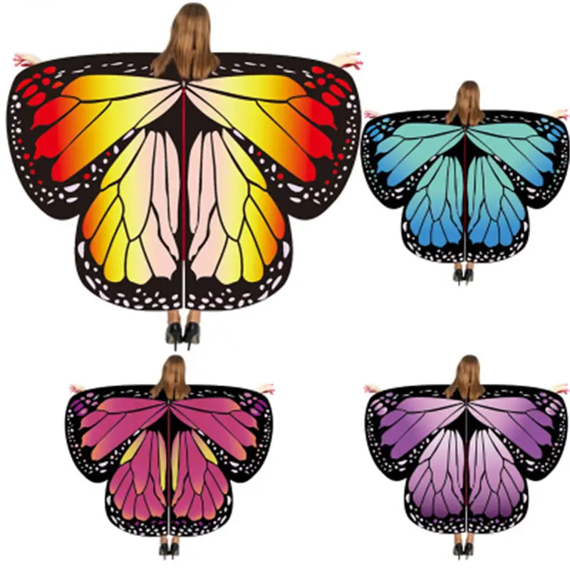 Женские крылья-бабочки, шаль-бабочка, Женская сказочная накидка, наряд в стиле куклы, аксессуар для Хэллоуина, L0172