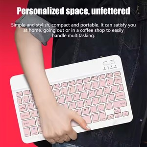Nuevo juego de teclado de ratón inalámbrico portátil ultrafino, combinación de teclado y ratón de diente azul para teléfono Android Y ratón Inalambric - Product Image 5