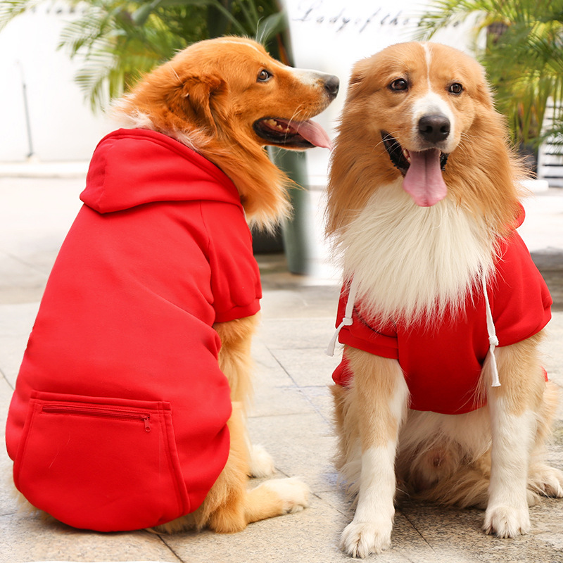 Big dog zip pocket sweatshirt pure red
