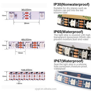 5m <strong>WS2812B</strong> 30/<strong>60</strong>/144 Pixels/leds/M Smart Led Pixel <strong>Strip</strong>,Black/White PCB, <strong>WS2812B</strong>/M ,IP30/IP65/IP67 DC5V - Product Image 4