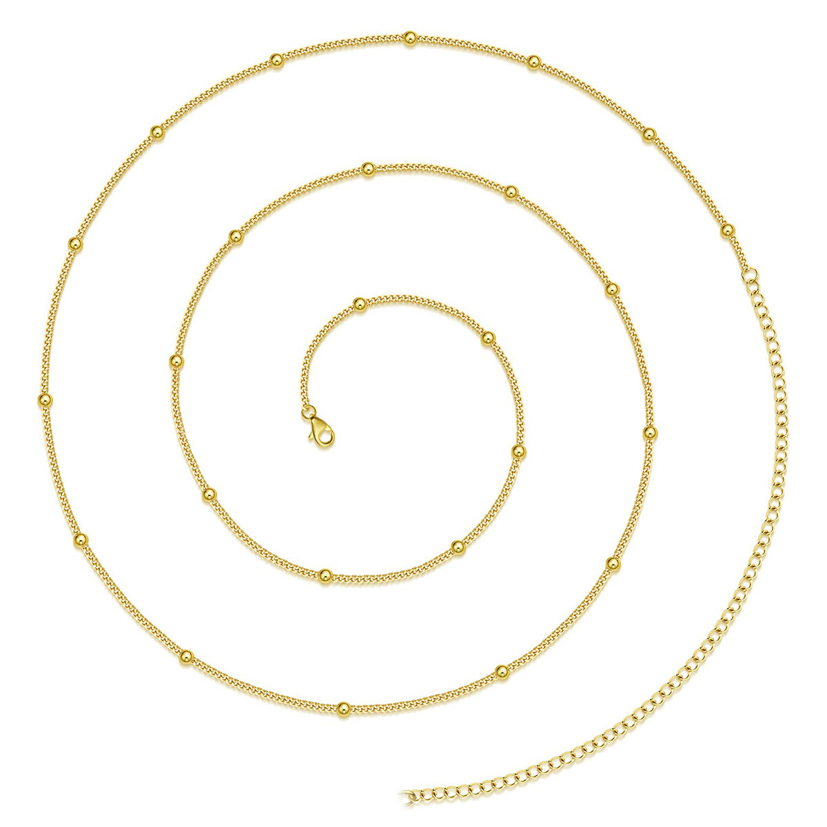 Chaîne de perles de riz dorées