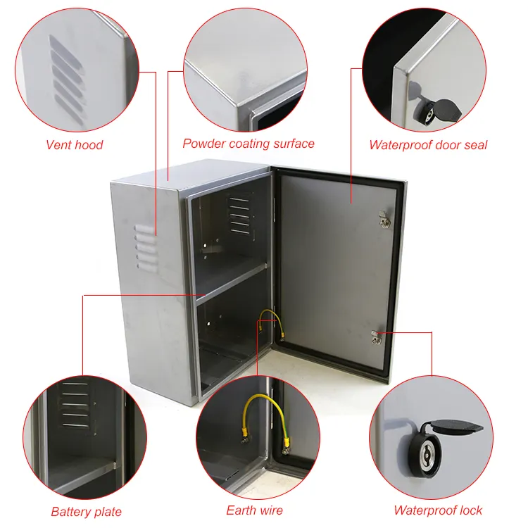 IP66 in alluminio per esterni telecom elettrico rack di controllo della batteria di energia solare mobile