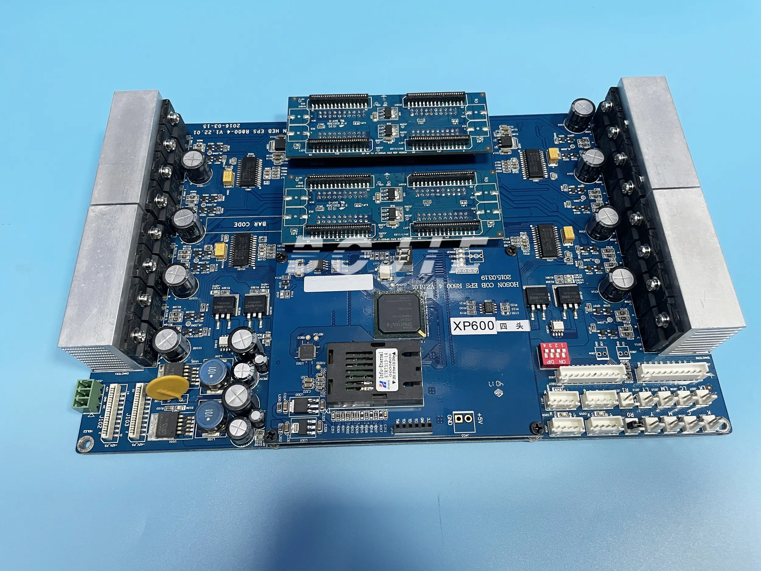 100% yeni Zhongye/Allwin parçaları için epson xp600 4H hoson kafa taşıma kurulu mavi V.22 USB iyi fiyat ile adaptör panosu içerir