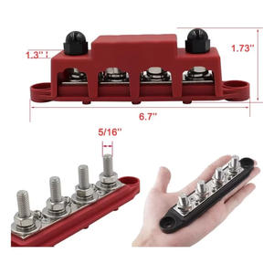 High Strength Power Distribution <strong>Busbar</strong> with Cover 3/8in Universal for Marine Power Distribution Terminal Weather Resistance - Product Image 6