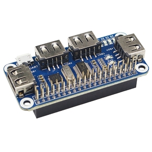 4 Anschlüsse USB HUB HAT für Raspberry Pi 3/2/Zero W Extension Board USB zu UART für serielles Debugging Kompatibel mit USB2.0/1
