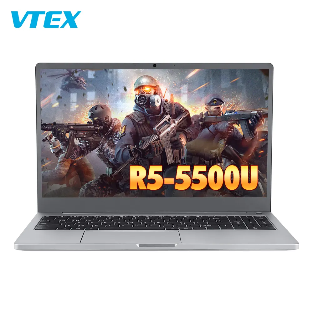 AMD CPU Prosesador Laptop PC, Notebook R5 5500U 5600X 15.6G Slot SODIMM 5600 Inci AMD Radeon 5 Wi Fi