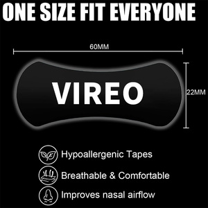 Vireo สายรัดจมูกสำหรับเล่นกีฬาที่มีประสิทธิภาพปราศจากน้ำยางใช้ในการนอนหลับไม่ทำให้ไม่หลุดลอกไม่ตกค้าง - Product Image 6