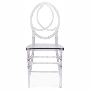 Échantillon Gratuit Chaise Chiavari Empilable de Haute Qualité en Gros, Modèle Napoléon Tiffany en Résine Acrylique Plastique Cristal Transparent - Product Image 3
