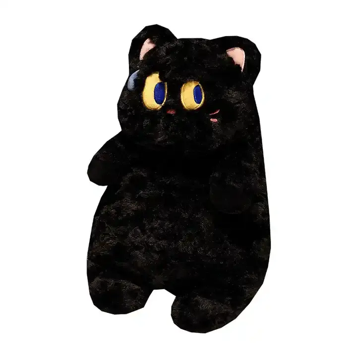 Dibujos animados gato sudoroso perro de ojos grandes conejo cepillo flor muñeca animal peluche juguete hogar almohada