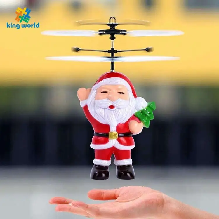 Hot Sale Santa Claus Flugzeug Induktiver RC Hubschrauber Frohe Weihnachten Geschenk fliegendes Spielzeug für Kinder