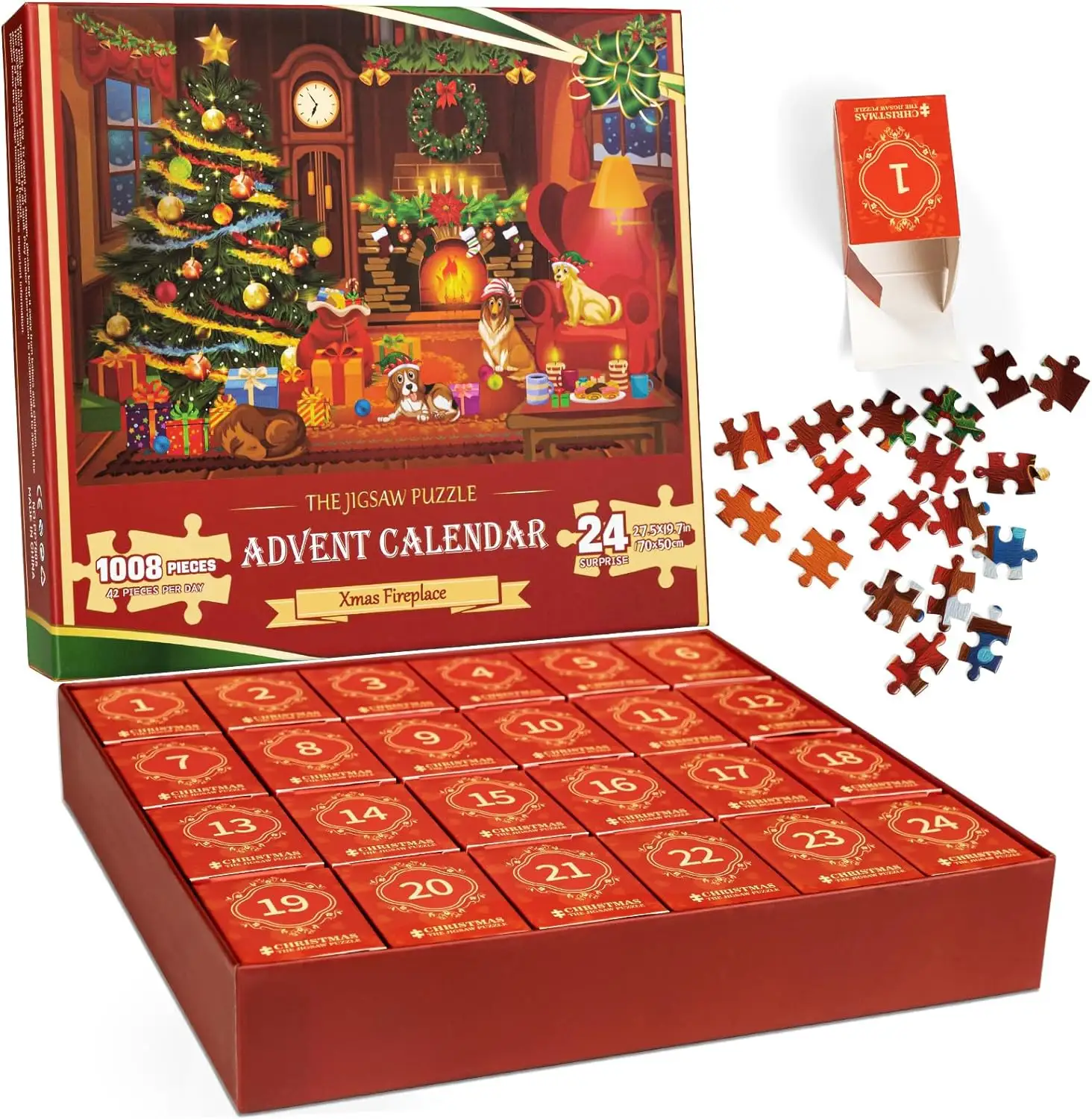 Wholesale Custom Christmas Calendar Jigsaw Puzzles 1000 Pieces For Kids Custom Jigsaw Puzzle 1000 Adult