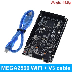 TZT Mega2560 + WiFi R3 ATmega2560 + ESP8266 32Mb bellek USB-TTL CH340G. WeMos Mega 2560 için Arduino MEGA NodeMCU için uyumlu
