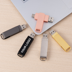 2 en 1 Metal Promoción Regalo Logo Stick Alta velocidad 512GB 2TB 1TB 4GB U Disco Memoria Usb personalizado Tipo C Pendrive Flash Drive