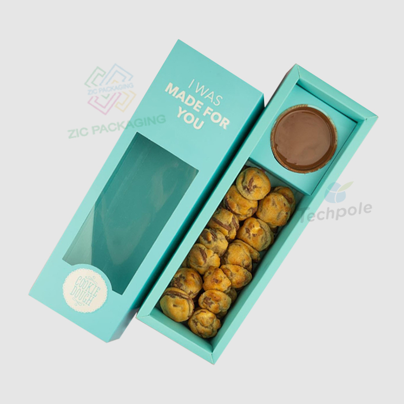 Caja de galletas con salsa