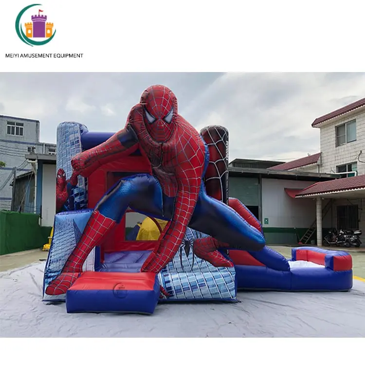 Maison de rebond gonflable Spiderman Offre Spéciale château sautant gonflable à vendre toboggan gonflable pour enfants avec piscine unisexe 1pc