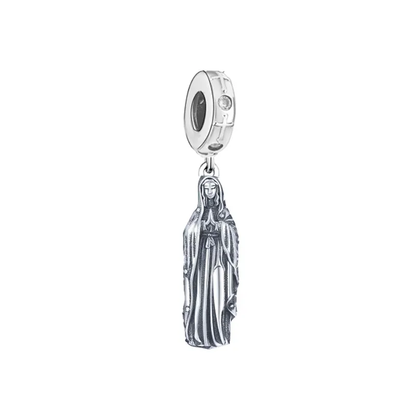 Fit оригинальный бренд браслеты с подвесками 925 стерлингового серебра Богоматерь Апаресида кулон из бисера для женщин семья ювелирных изделий 2022