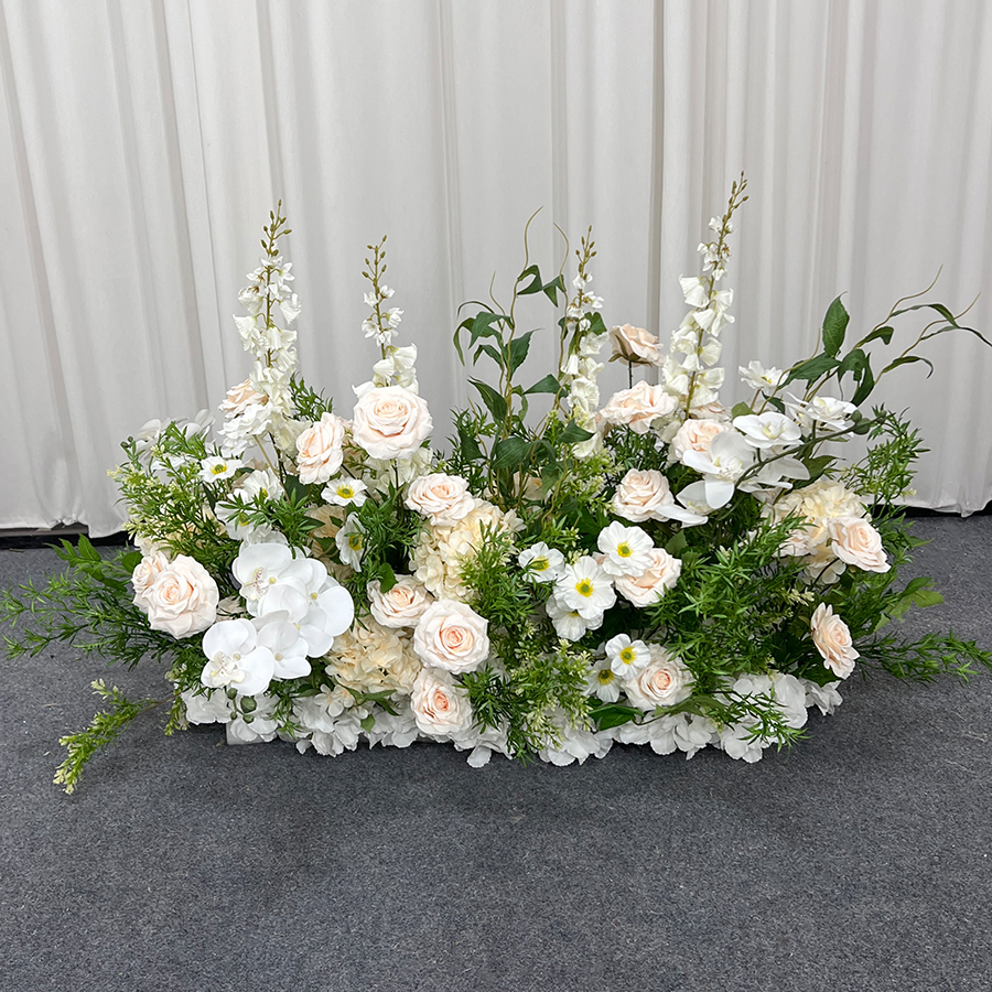 Chemin de table à deux fleurs