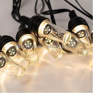 Cadena de iluminación decorativa navideña para patio exterior, cadena de luz SMD de estrella de cinco puntas de copo de nieve enchufable para uso en interiores - Product Image 6