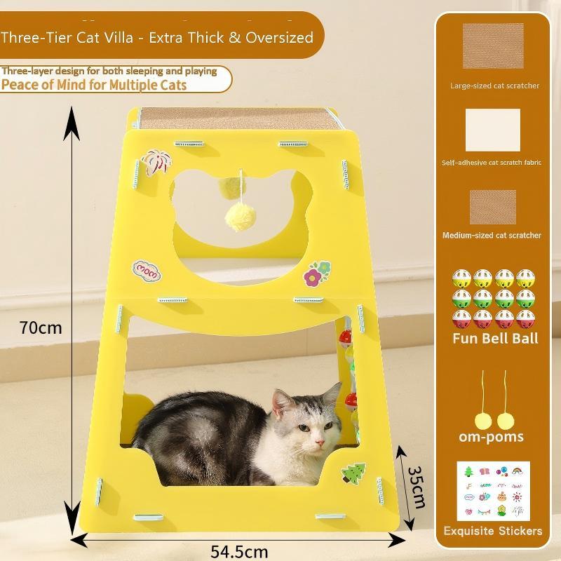 Fun three-story cat villa cat bed