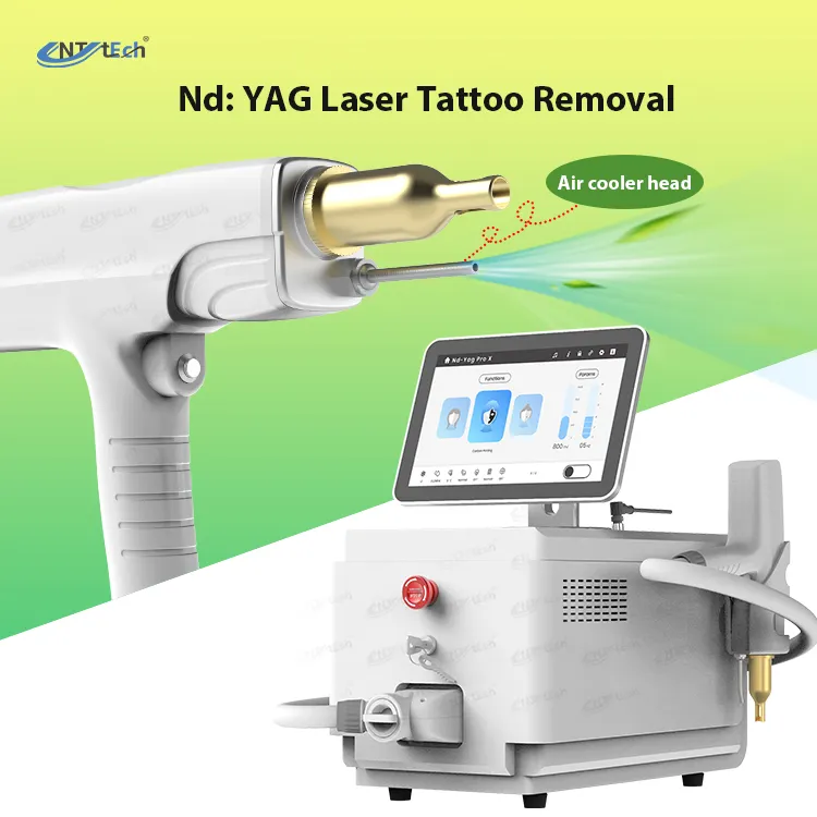 Precio de promoción nd YAG máquina de eliminación de tatuajes con láser eliminación de manchas de pigmento de pecas 1320nm 1064nm 532nm