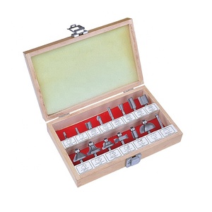 15pcs 1/4柄路由器钻头套装用于修剪器和雕刻机，用于木工 - Product Image 1