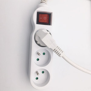 ปลั๊กไฟต่อพ่วง3ทางแบบฝรั่งเศสพร้อมสวิตช์ - Product Image 4