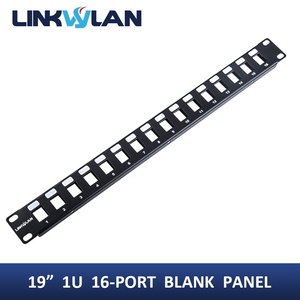 19 "1U 16 puertos Panel de conexión en blanco 24 puertos Descargar Módulos Keystone Jack vacíos para redes