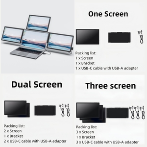 13 Inch PC Dual Screen <strong>LCD</strong> <strong>Computer</strong> 2 3 4 <strong>Display</strong> Portable Foldable Laptop <strong>Monitor</strong> Extender Triple Screen Office Gaming <strong>Monitor</strong> - Product Image 6