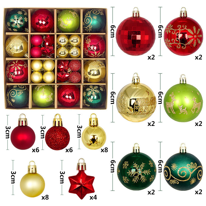 Gold, red and green