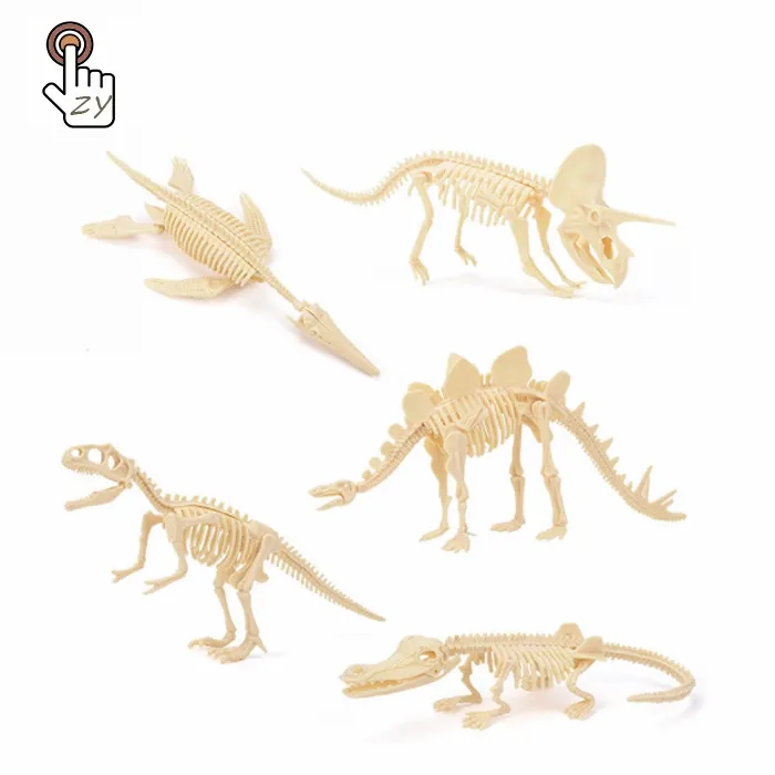 Kit di scavo fossile di dinosauri per bambini Set di scheletro di dinosauri Kit di scienze di scavo di Dino giocattoli realistici educativi