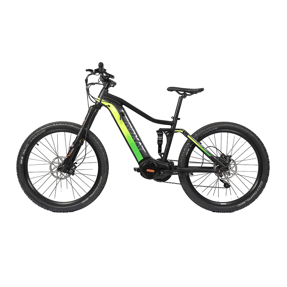 Diseño de apariencia exclusiva agarre fuerte 52V ebike batería LG motor de accionamiento medio 1000W SUSPENSIÓN COMPLETA 27,5 pulgadas emtb