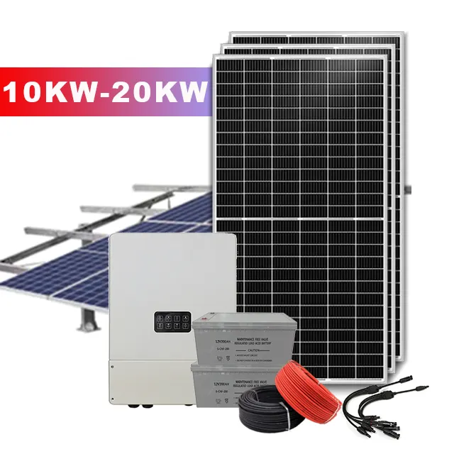 Năng lượng mặt trời lai biến tần Hệ thống pin 10KW 25kw 30Kw on off Grid Tie năng lượng mặt trời biến tần hệ thống điện