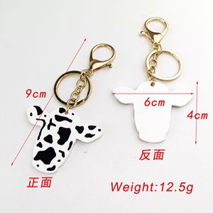 时尚设计妈妈牛头钥匙扣牛仔车包魅力吊坠彩色牛图案木钥匙扣牛头造型钥匙扣 - Product Image 5