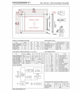 4.7 Inch 320x240 Lcd Module 8 Bit Parallel Greyscale Lcd Module 320240 Stn Blue Monochrome Display 16x2 - Product Image 5
