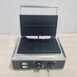 商用电动带温度和时间控制110V 220V 10pcs不粘方形比利时华夫饼机 - Product Image 5