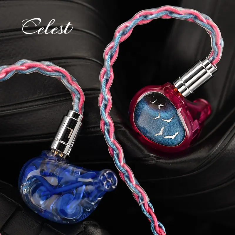 Celest casing silikon kustom earphone Monitor panggung berkabel Hybrid agen seluler suara Surround 3D bagian dalam dipersonalisasi